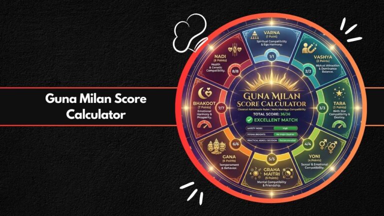 Guna Milan Score Calculator