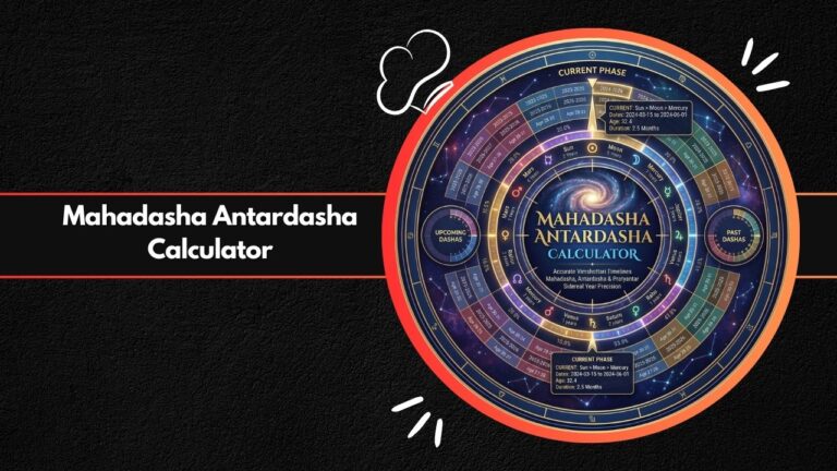 Mahadasha Antardasha Calculator
