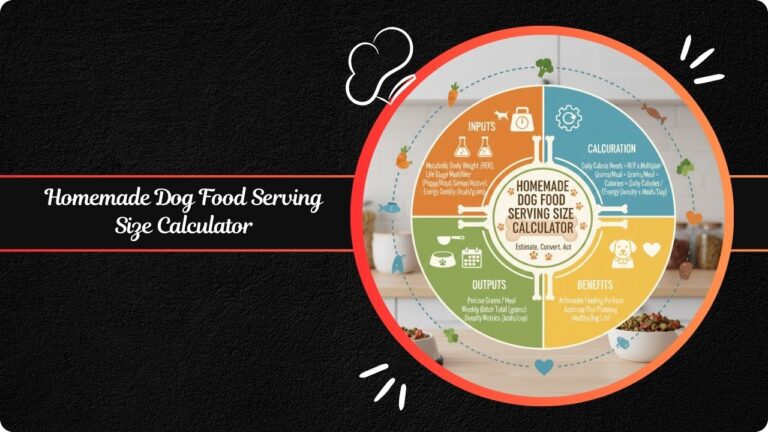 Homemade Dog Food Serving Size Calculator